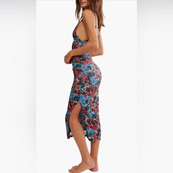 Long Live Printed Mesh Sleeveless Dress NWOT black combo - Picture 3 of 3